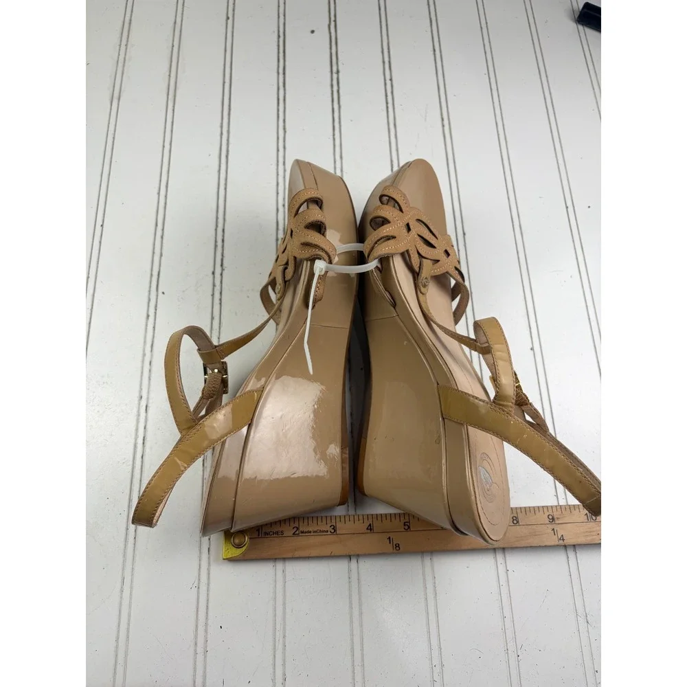 Nurture Vintage Y2K Beige Wedge Platform Sandals Women's Size 10M